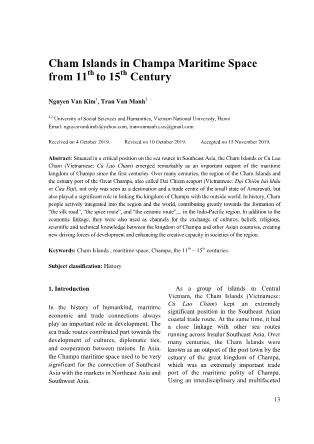 Cham islands in Champa maritime space from 11th to 15th century