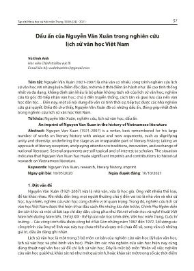 Dấu ấn của Nguyễn Văn Xuân trong nghiên cứu lịch sử văn học Việt Nam