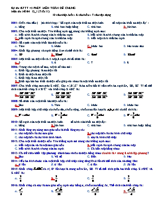 Đề kiểm tra 45 phút Hình học Lớp 12 - Năm học 2016-2017 - Trường THPT Tôn Đức Thắng (Có đáp án)