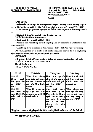 Đề kiểm tra 45 phút môn Lịch sử Lớp 11 - Bài số 2 - Năm học 2015-2016 - Trường THPT Phan Chu Trinh (Có đáp án)