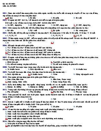 Đề kiểm tra Học kì 2 môn Sinh học Lớp 10 - Năm học 2016-2017 - Trường THPT Tôn Đức Thắng (Có đáp án)