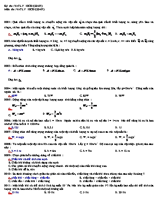 Đề thi môn Vật lí Lớp 10 - Mã đề: 10CB1 - Năm học 2016-2017 - Trường THPT An Phước