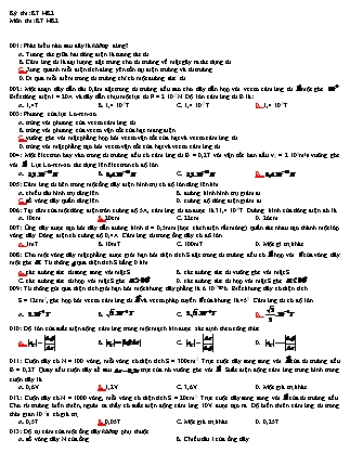 Đề thi môn Vật lí Lớp 11 - Năm học 2015-2016 - Trường THPT Ninh Hải (Có đáp án)