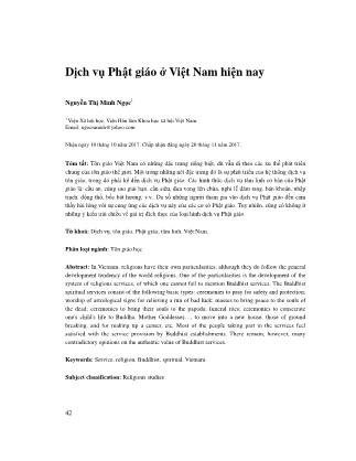 Dịch vụ Phật giáo ở Việt Nam hiện nay