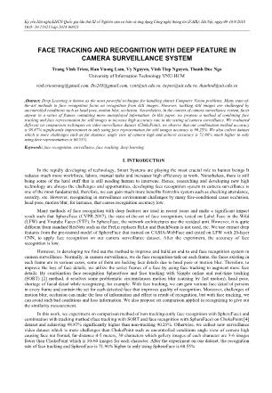 Face tracking and recognition with deep feature in camera surveillance system
