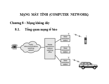 Giáo trình Mạng máy tính - Chương 8: Mạng không dây