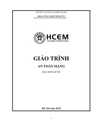 Giáo trình môn An toàn mạng
