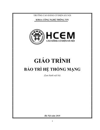 Giáo trình môn Bảo trì hệ thống mạng