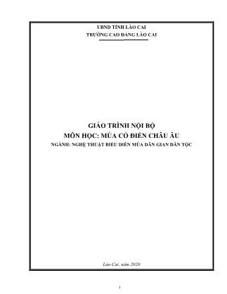 Giáo trình Múa cổ điển châu Âu