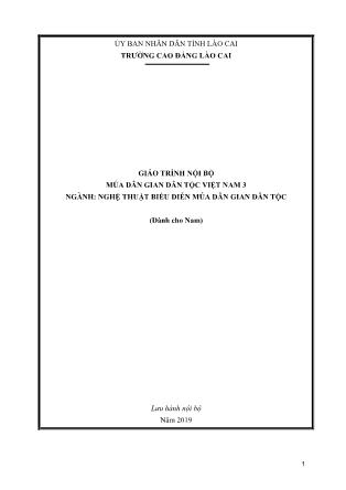 Giáo trình Múa dân gian dân tộc Việt Nam 3