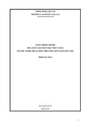 Giáo trình Múa dân gian dân tộc Việt Nam 4