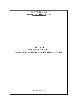 Giáo trình Múa hiện đại