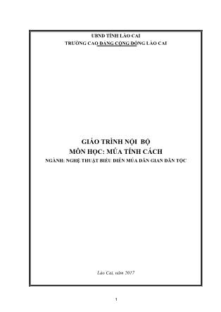 Giáo trình Múa tính cách