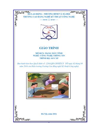 Giáo trình nghề Công nghệ thông tin - Môđun: Mạng máy tính (Phần 1)