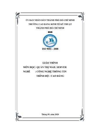 Giáo trình nghề Công nghệ thông tin - Quản trị Mail Server