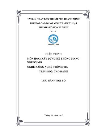 Giáo trình nghề Công nghệ thông tin - Xây dựng hệ thống mạng nguồn mở