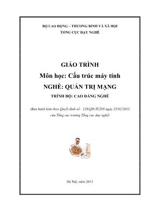 Giáo trình nghề Quản trị mạng - Cấu trúc máy tính (Phần 1)