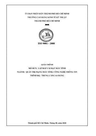 Giáo trình nghề Quản trị mạng máy tính, công nghệ thông tin - Lắp ráp cài đặt máy tính