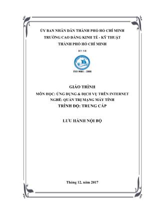 Giáo trình nghề Quản trị mạng máy tính - Ứng dụng và dịch vụ trên Internet