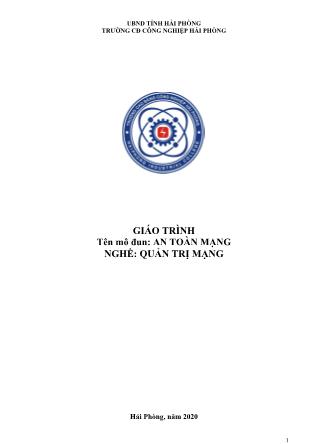 Giáo trình nghề Quản trị mạng - Môđun: An toàn mạng