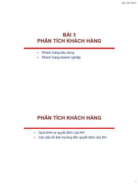 Giáo trình Nguyên lý marketing - Bài 4: Phân tích khách hàng - Nguyễn Thị Mai Anh