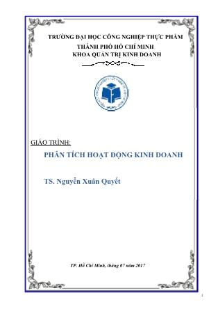Giáo trình Phân tích hoạt động kinh doanh - Nguyễn Xuân Quyết