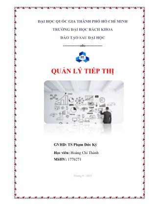 Giáo trình Quản lý tiếp thị