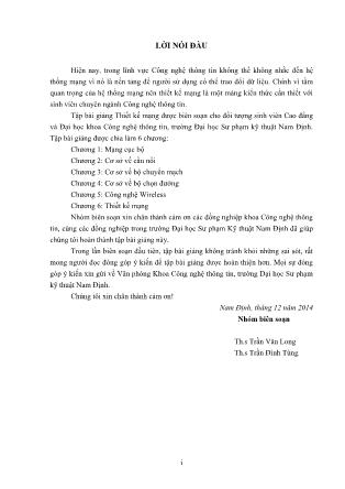 Giáo trình Thiết kế mạng