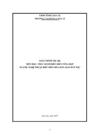Giáo trình Thực hành biểu diễn tổng hợp