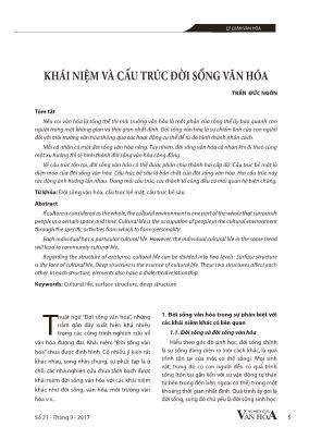 Khái niệm và cấu trúc đời sống văn hóa
