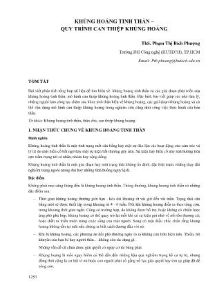 Khủng hoảng tinh thần – quy trình can thiệp khủng hoảng