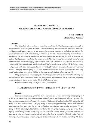 Marketing 4.0 with Vietnamese small and medium enterprises