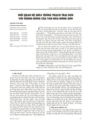 Mối quan hệ giữa trống thạch Trại Sơn với trống đồng của văn hóa Đông Sơn