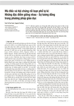Mù điếc và hội chứng rối loạn phổ tự kỉ: Những đặc điểm giống nhau - Sự tương đồng trong phương pháp giáo dục