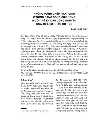Những mảnh ghép phật giáo ở đồng bằng sông Cửu Long mười thế kỷ đầu công nguyên qua tư liệu khảo cổ học