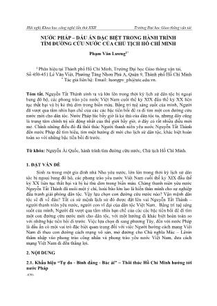 Nước Pháp – Dấu ấn đặc biệt trong hành trình tìm đường cứu nước của chủ tịch Hồ Chí Minh