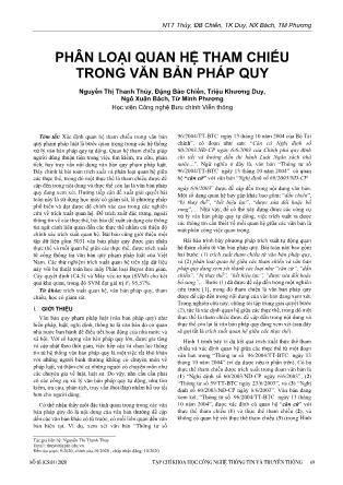 Phân loại quan hệ tham chiếu trong văn bản pháp quy