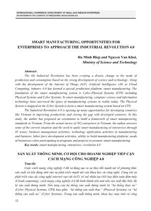 Sản xuất thông minh, cơ hội cho doanh nghiệp tiếp cận cách mạng công nghiệp 4.0