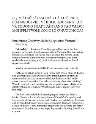Tài liệu Phương pháp luận sáng tạo và đổi mới: Những điều muốn nói thêm (Phần 2)