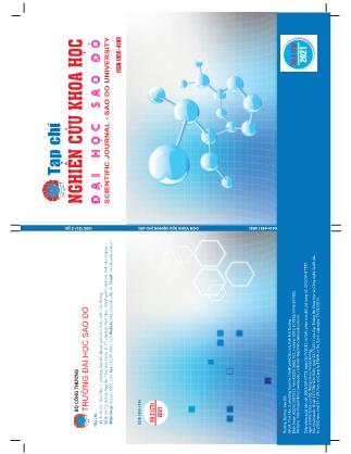 Tạp chí Nghiên cứu khoa học Đại học Sao Đỏ - Số 2(73) - Năm 2021