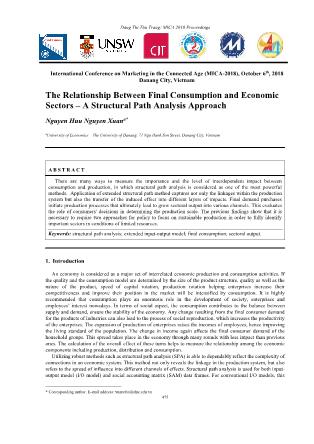 The relationship between final consumption and economic sectors – a structural path analysis approach