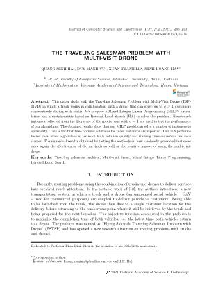 The traveling salesman problem with multi-visit drone