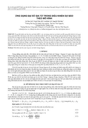 Ứng dụng đại số gia tử trong điều khiển dự báo theo mô hình
