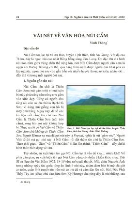 Vài nét về văn hóa núi Cấm