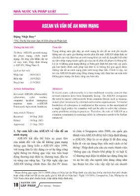 Asean và vấn đề an ninh mạng