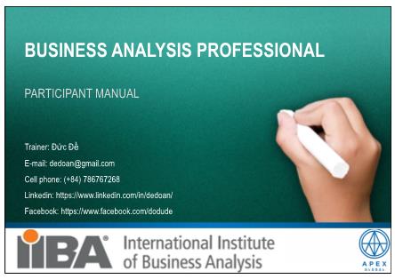 Bài giảng Business analysis professional