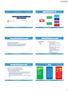 Bài giảng Pháp luật cạnh tranh - Bài 5: Các quy định liên quan đến cạnh tranh trong WTO - Trần Thăng Long