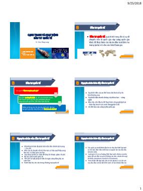 Bài giảng Pháp luật cạnh tranh - Bài 6: Cạnh tranh và hoạt động đầu tư quốc tế - Trần Thăng Long
