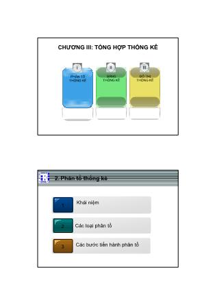 Bài giảng Thống kê trong kinh tế và kinh doanh - Chương 3: Tổng hợp thống kê