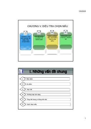 Bài giảng Thống kê trong kinh tế và kinh doanh - Chương 5: Điều tra chọn mẫu